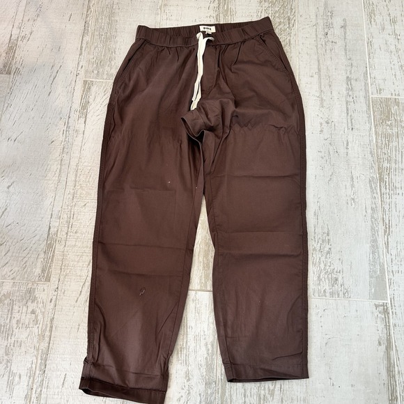 Pact Pants - NWT Pact Women's Travel Jogger Taupe Tan Brown Organic Large Elastic Waist Soft